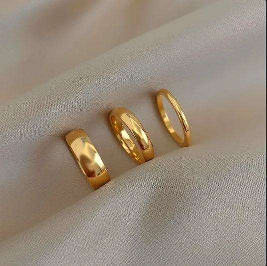 Women's Gold-Plated Thin Stacking Rings