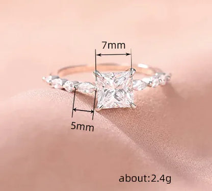 Geometric Diamond Engagement Ring