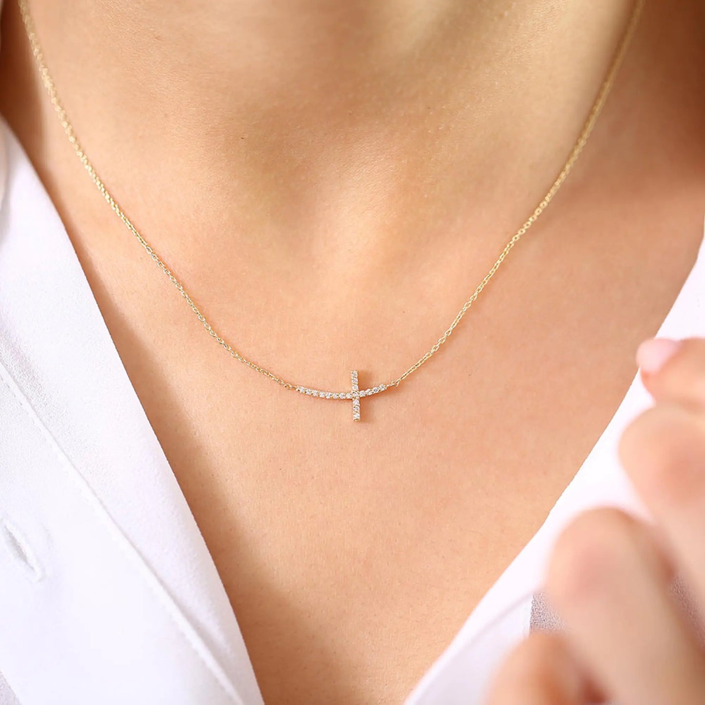 14K Gold Layered cross Necklace