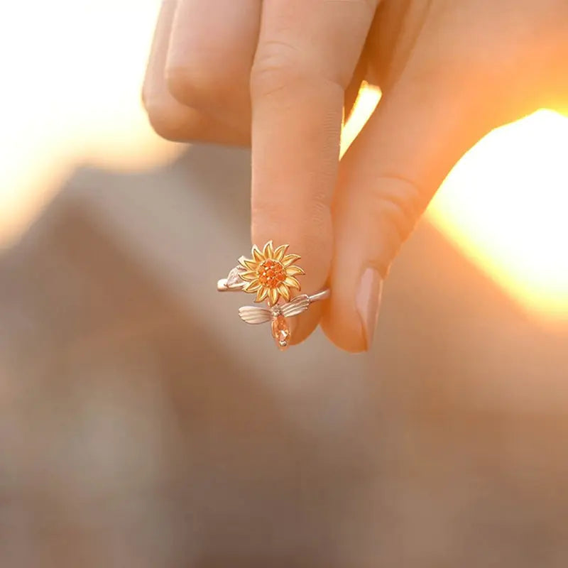 Spinning Sunflower Ring