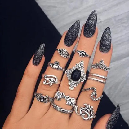 Goth Rings Set