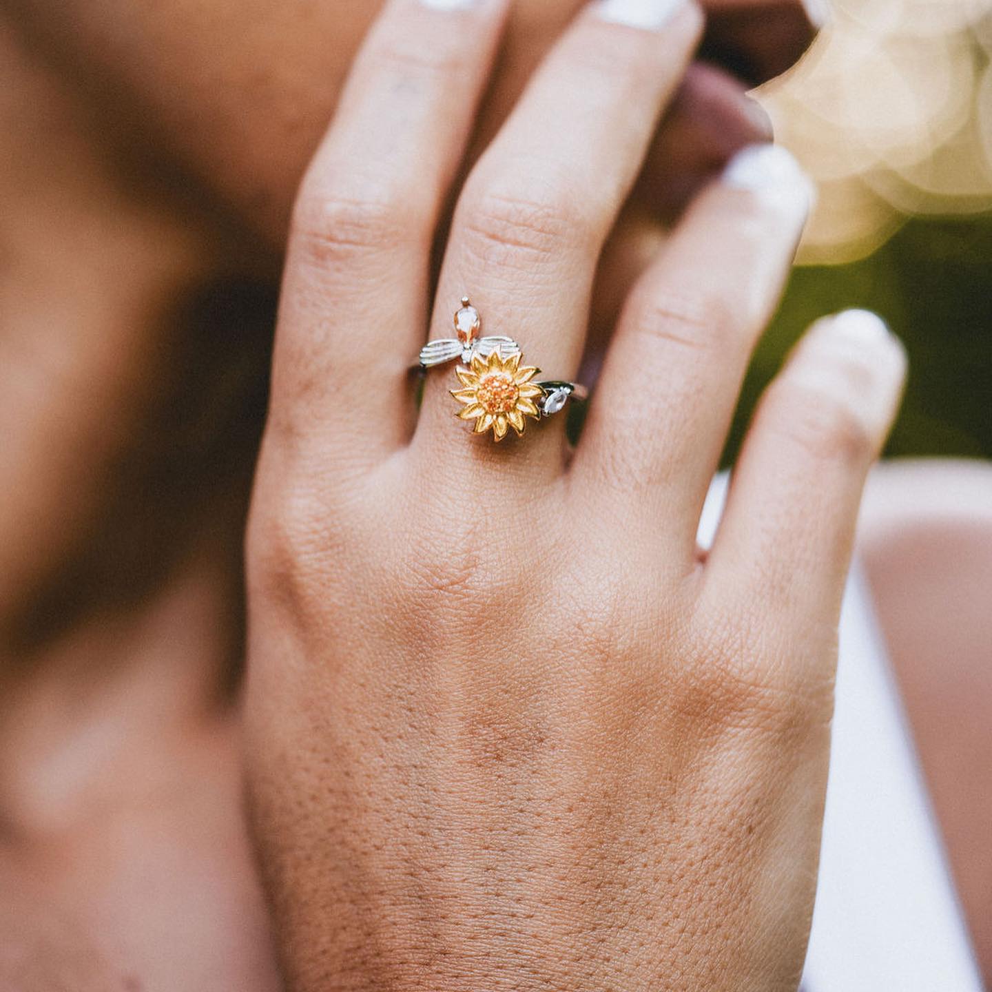 Spinning Sunflower Ring