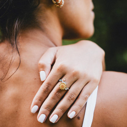 Spinning Sunflower Ring