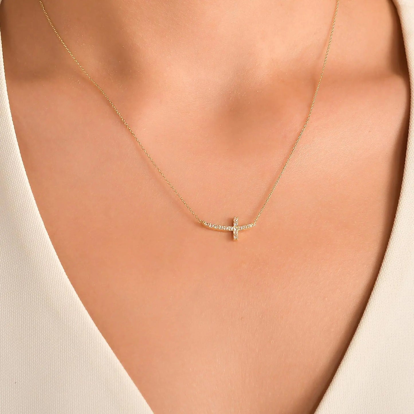 14K Gold Layered cross Necklace