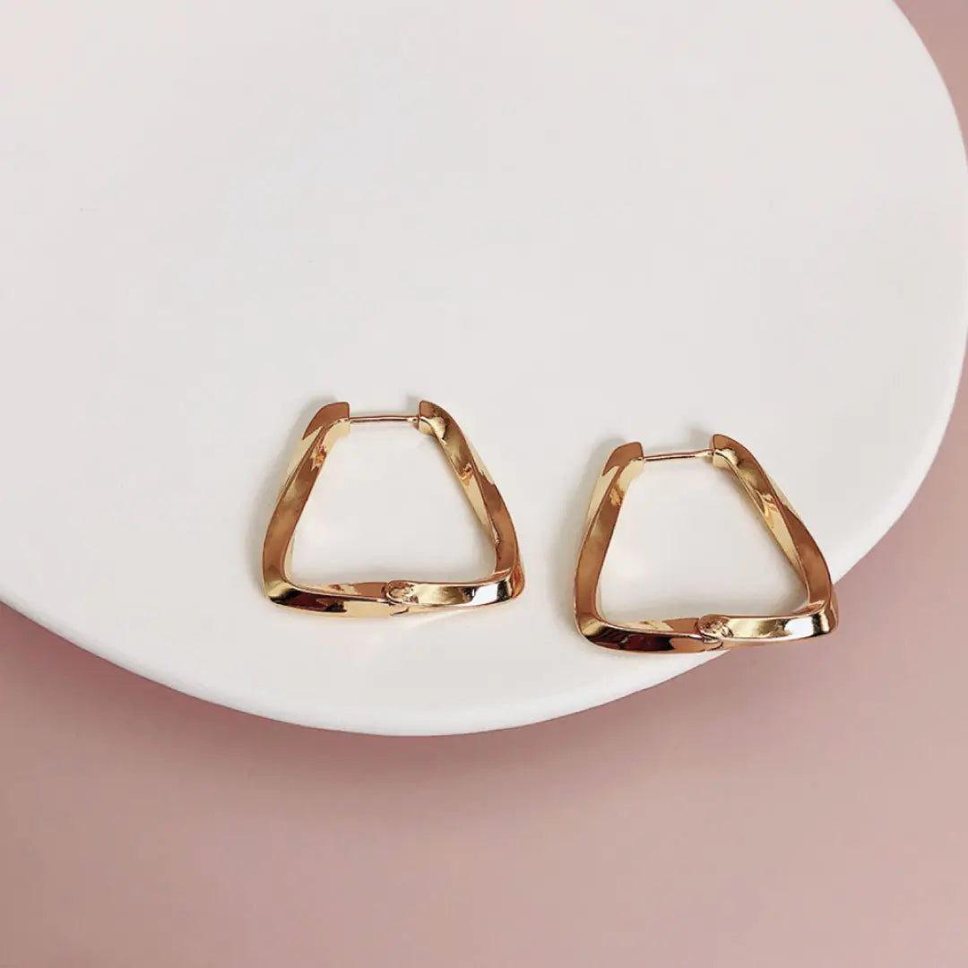 Golden Trapezoidal Hoops