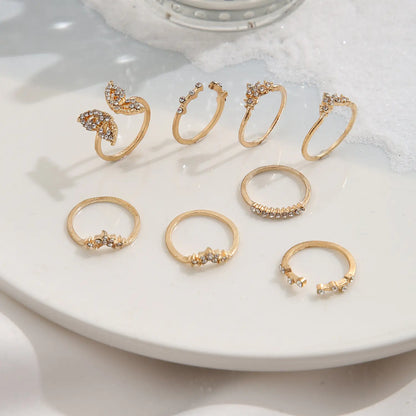 Diamond Butterfly Ring Set