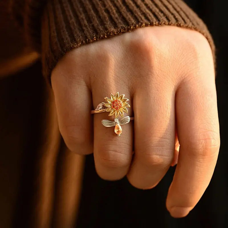 Spinning Sunflower Ring