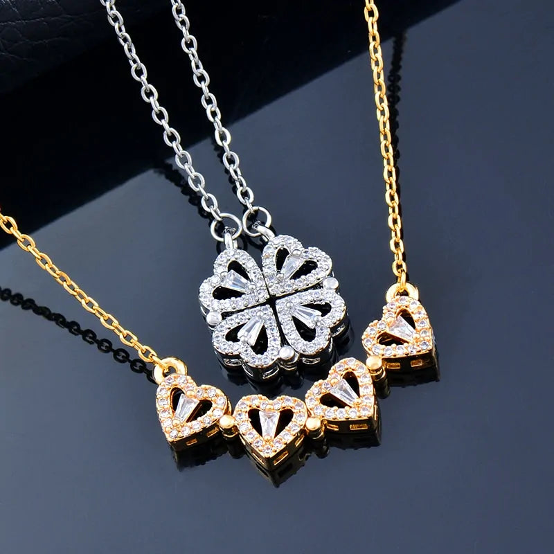 Foldable Hearts Necklace